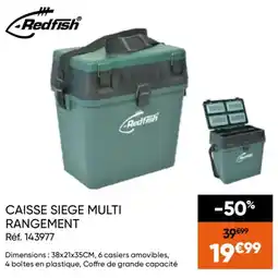 Pacific Pêche Redfish Caisse siege multi rangement offre