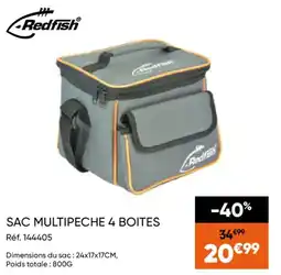 Pacific Pêche Redfish SAC MULTIPECHE 4 BOITES offre