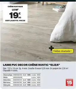 Brico Dépôt Dim - lame pvc decor chêne rustic eliza offre