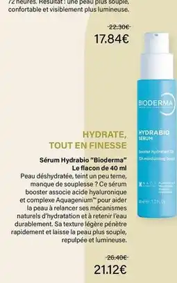 Monop' Bioderma - sérum hydrabio biodemma offre