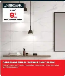 Brico Dépôt Carrelage mural marble chic blanc offre