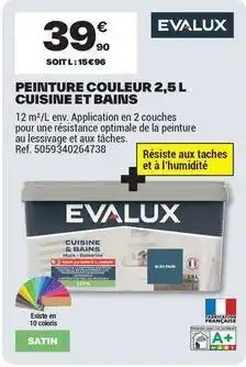 Brico Dépôt Peinture couleur 2.5 l cuisine et bains offre