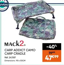 Pacific Pêche mack2 CARP ADDICT CAMO CARP CRADLE offre