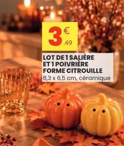Stokomani Lot de 1 salière et 1 poivrere forme citrouille offre