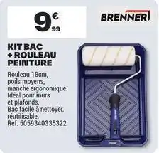 Brico Dépôt Brenner - kit bac + rouleau peinture offre