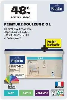 Brico Dépôt Ripolin - peinture couleur 2.5 l offre
