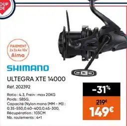 Pacific Pêche SHIMANO ULTEGRA XTE 14000 offre