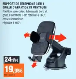 Autobacs SUPPORT DE TÉLÉPHONE 3 EN 1 offre