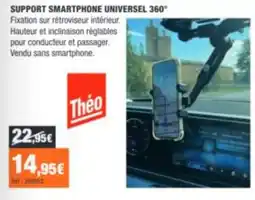 Autobacs Théo SUPPORT SMARTPHONE UNIVERSEL 360° offre