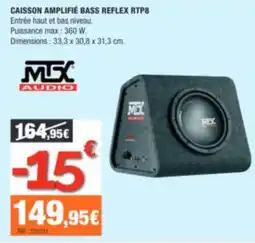 Autobacs MTX AUDIO CAISSON AMPLIFIÉ BASS REFLEX RTP8 offre
