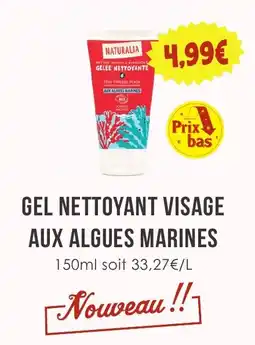 Naturalia Gel nettoyant visage aux algues marines offre