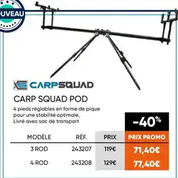 Pacific Pêche CARPSQUAD CARP SQUAD POD offre