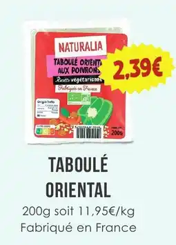 Naturalia NATURALIA TABOULÉ ORIENTAL offre