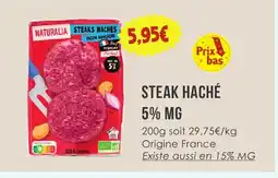Naturalia NATURALIA STEAK HACHÉ offre