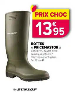 Kiriel DUNLOP BOTTES « PRICEMASTOR » offre