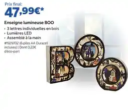 Costco Enseigne lumineuse BOO offre