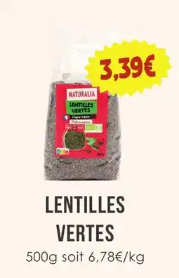 Naturalia NATURALIA LENTILLES VERTES offre