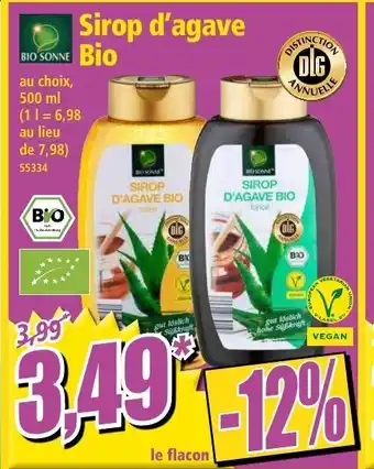 Norma Sirop d'agave bio offre