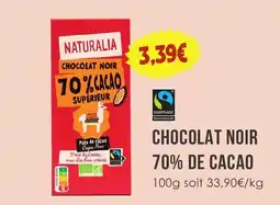 Naturalia NATURALIA CHOCOLAT NOIR offre