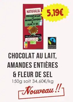 Naturalia NATURALIA CHOCOLAT AU LAIT offre
