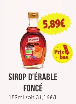 Naturalia Sirop d'érable foncé offre
