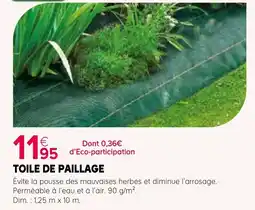 Kiriel TOILE DE PAILLAGE offre