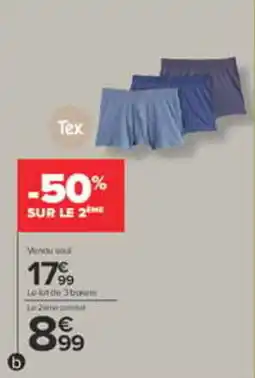 Carrefour Tex Boxers offre