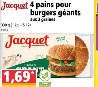 Norma 4 pains pour burgers géants offre