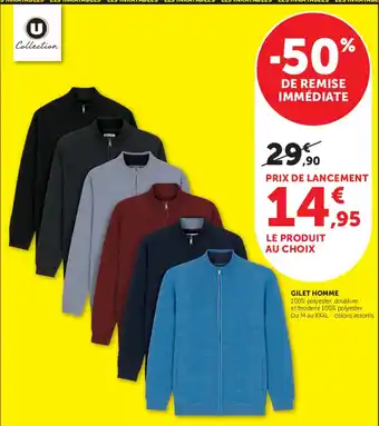 U Collection Gilet Homme