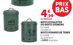Super U BOITE ECHALOTES OU BOITE OIGNONS offre