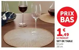 Super U SET DE TABLE offre