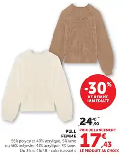 Super U Pull femme offre