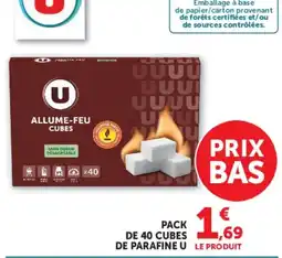 Super U U Allume-feu cubes offre