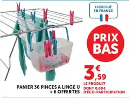 Super U PANIER 36 PINCES A LINGE U offre