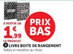 Super U Livre boite de rangement offre