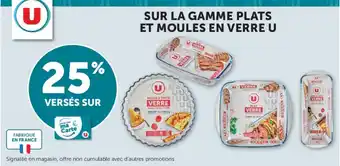 U Sur la gamme plats et moules en verre