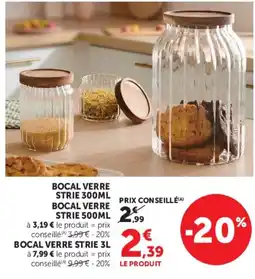 Super U BOCAL VERRE STRIE offre