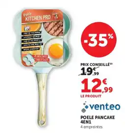 Super U Kitchen Pro Poêle Pancake 4en1 offre