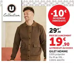 Super U U Collection GILET HOMME offre