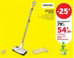 Super U KARCHER BALAI VAPEUR KST1 UPRIGHT offre