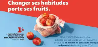 Auchan Auchan 3 filets réutilisables offre