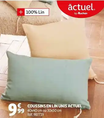 Actuel coussins en lin unis
