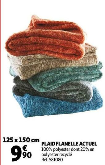 Auchan Actuel plaid flanelle offre