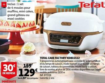 Auchan Tefal cake factory kd802112 offre
