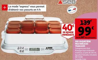 Seb yaourtière multidélices yg661a00
