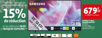 Auchan Samsung exemple tv qled samsung qe55q67 offre