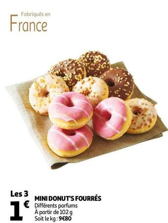 Auchan Mini donut's fourrés offre