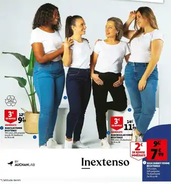 Auchan In extenso jean slim femme ou jean regular femme offre