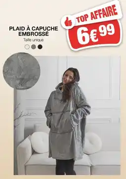 Marché aux Affaires PLAID À CAPUCHE EMBROSSÉ offre