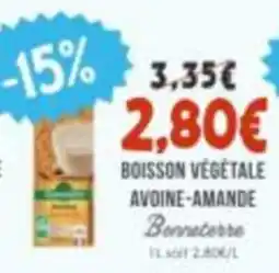 Naturalia Bonneterre Boisson végétale avoine-amande offre